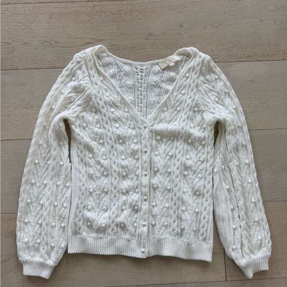 SEZANE BERYL CARDIGAN IN ECRU size S - Picture 6 of 13